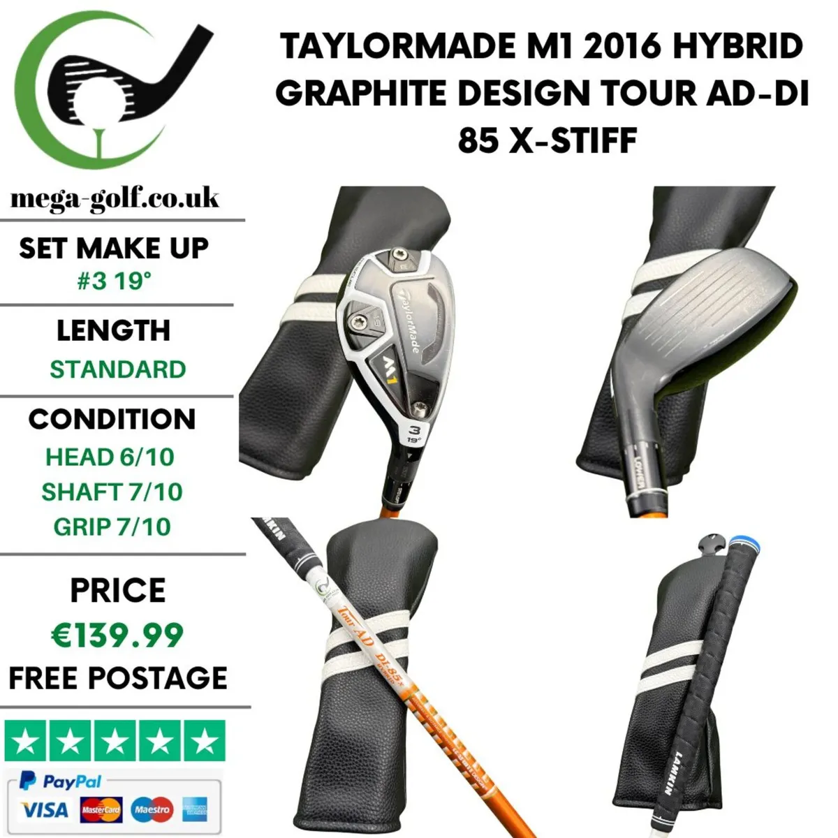Taylormade M1 2016 Hybrid / #3 19° / X-Stiff - Image 1