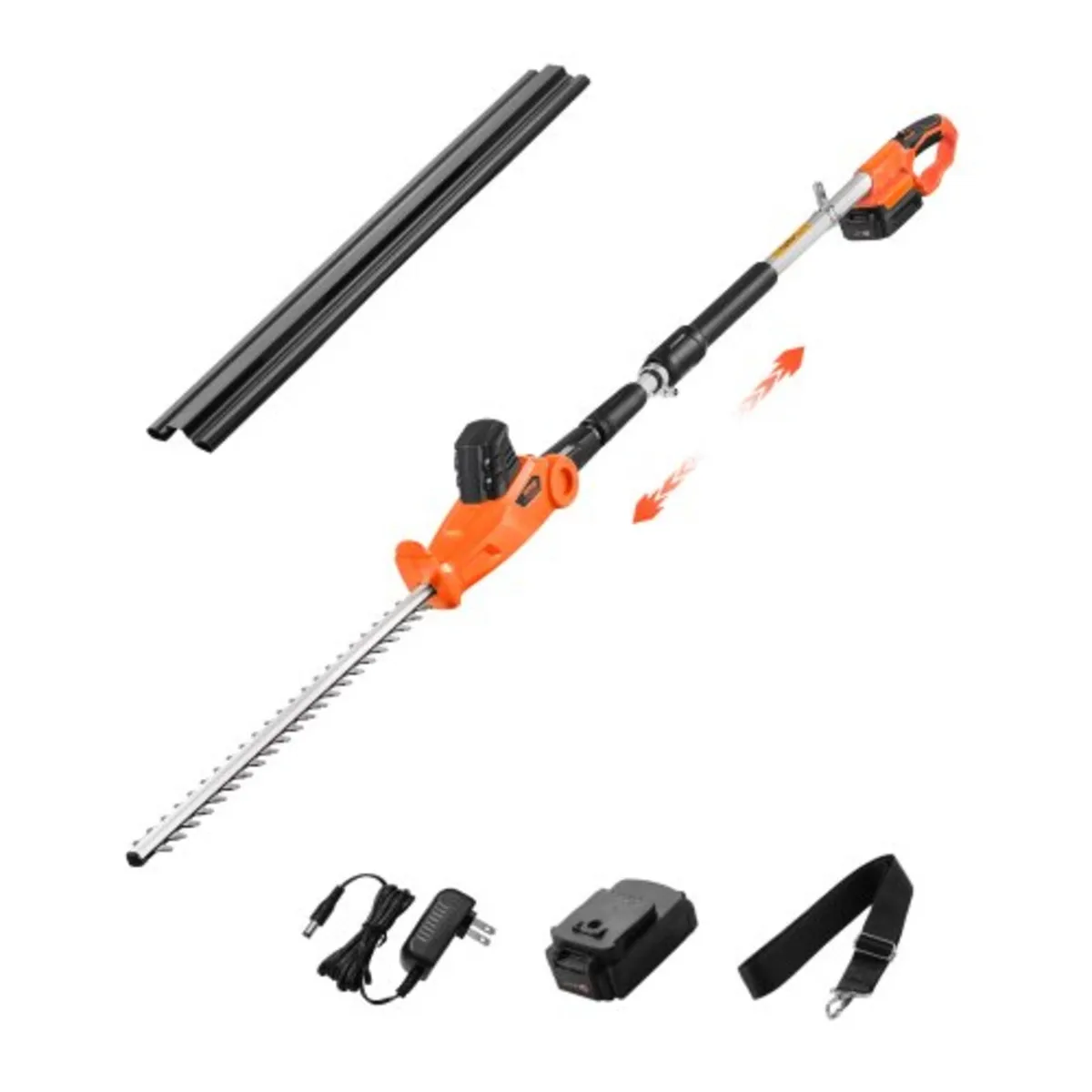 Electric Hedge Trimmer, 1200 RPM, 6.2 - 7.8 Ft Ext - Image 1