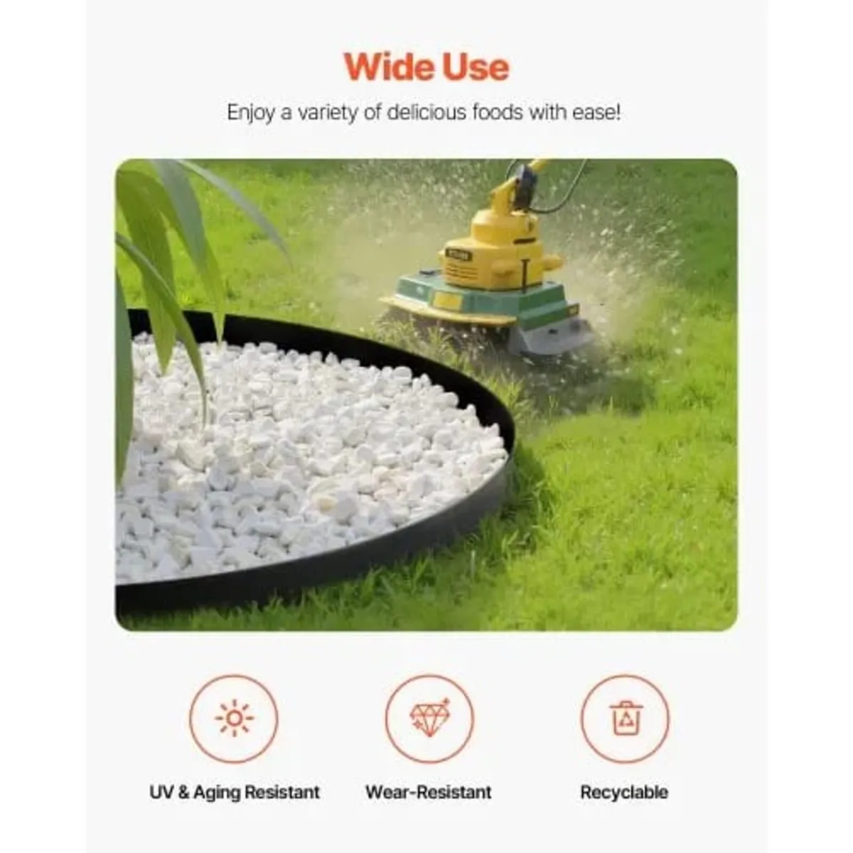 Landscape Edging, 1000 x 10 cm Plastic Garden Bord - Image 3