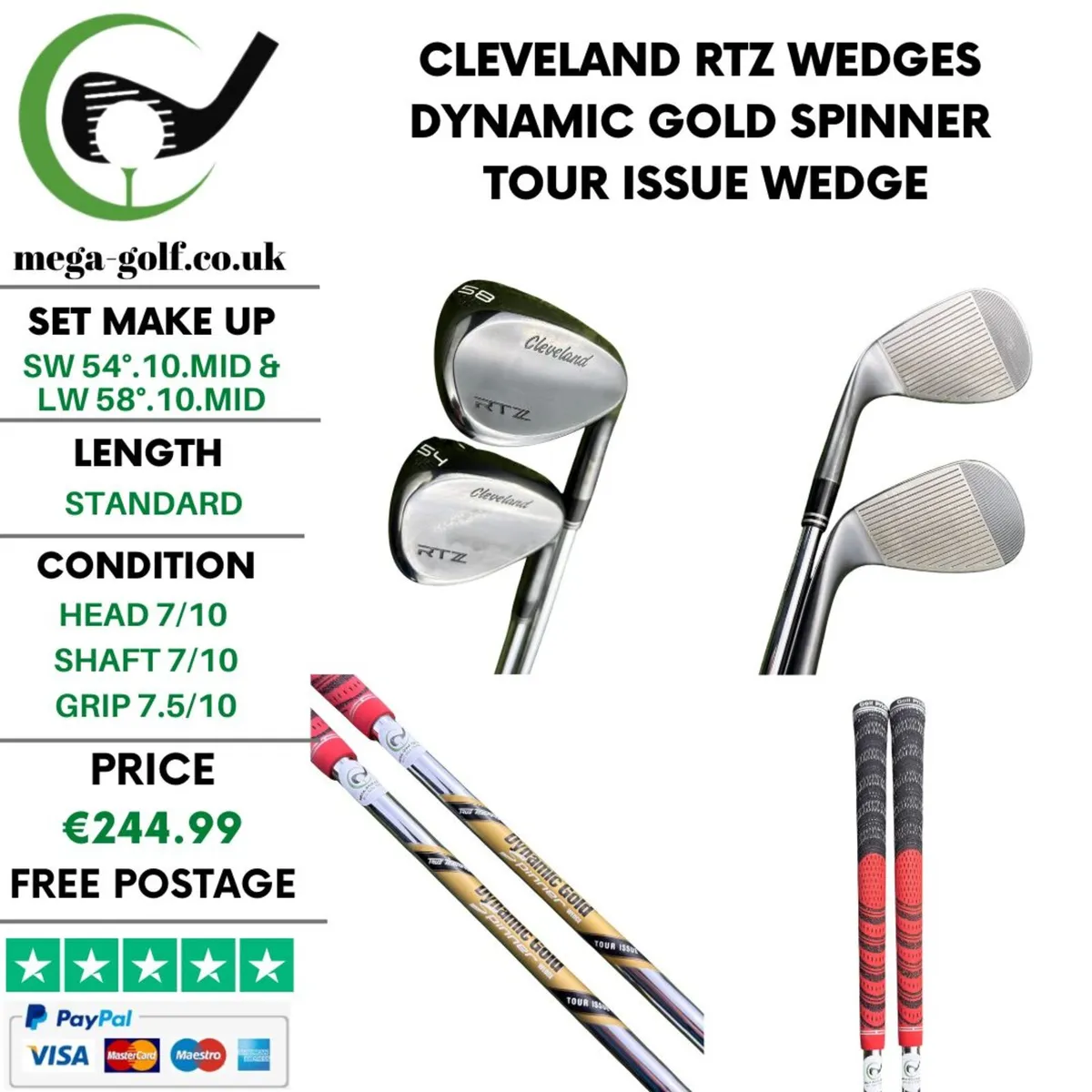 Cleveland RTZ Wedges Sw 54° & Lw 58° / Wedge - Image 1