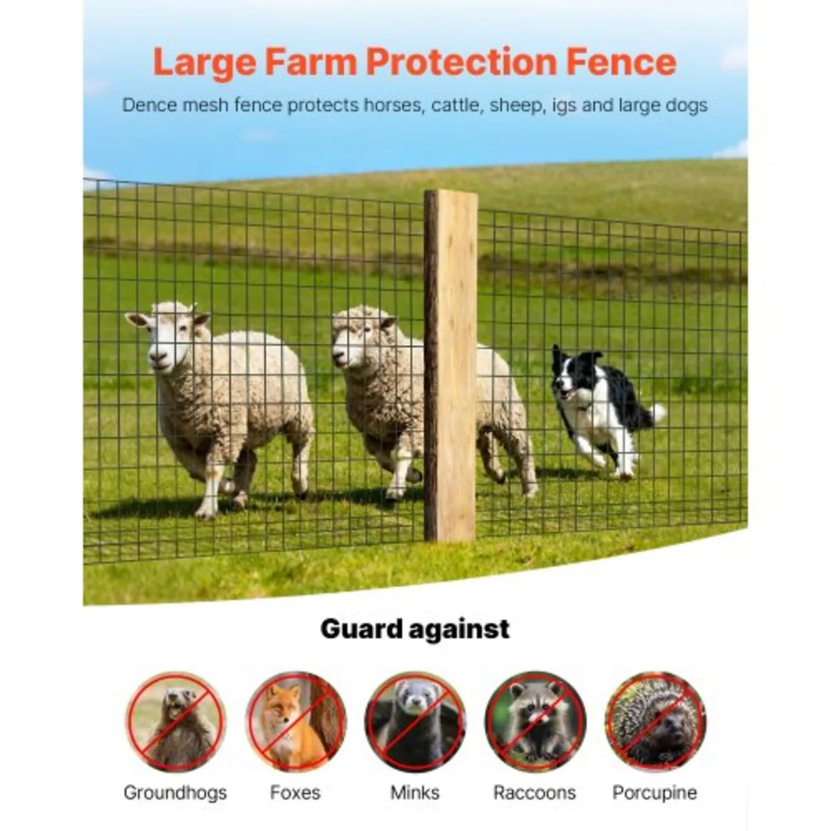 Farm Fence, 122cm x 15.2m, 2 x 4 in Mesh 14 Gauge - Image 4