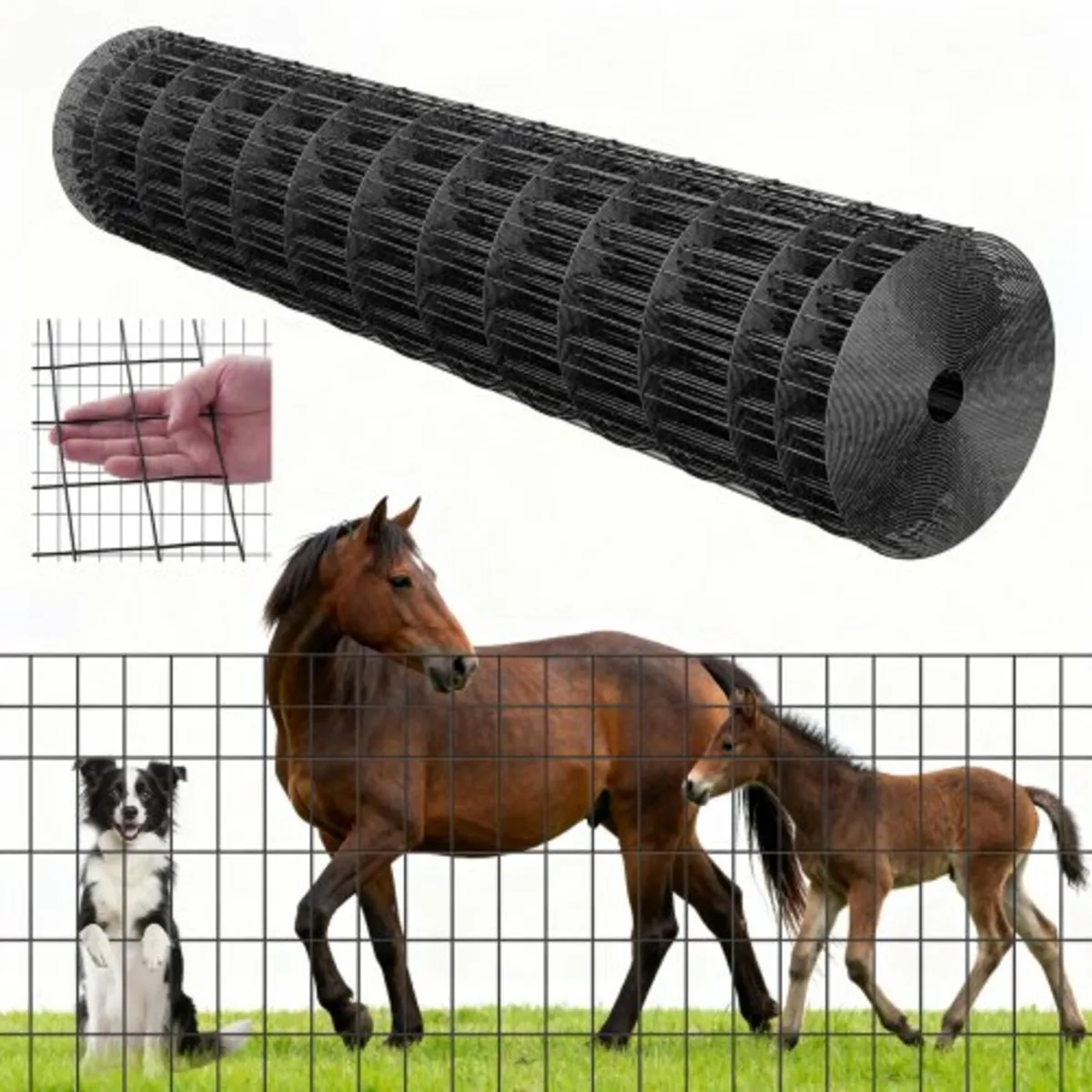 Farm Fence, 122cm x 15.2m, 2 x 4 in Mesh 14 Gauge - Image 1