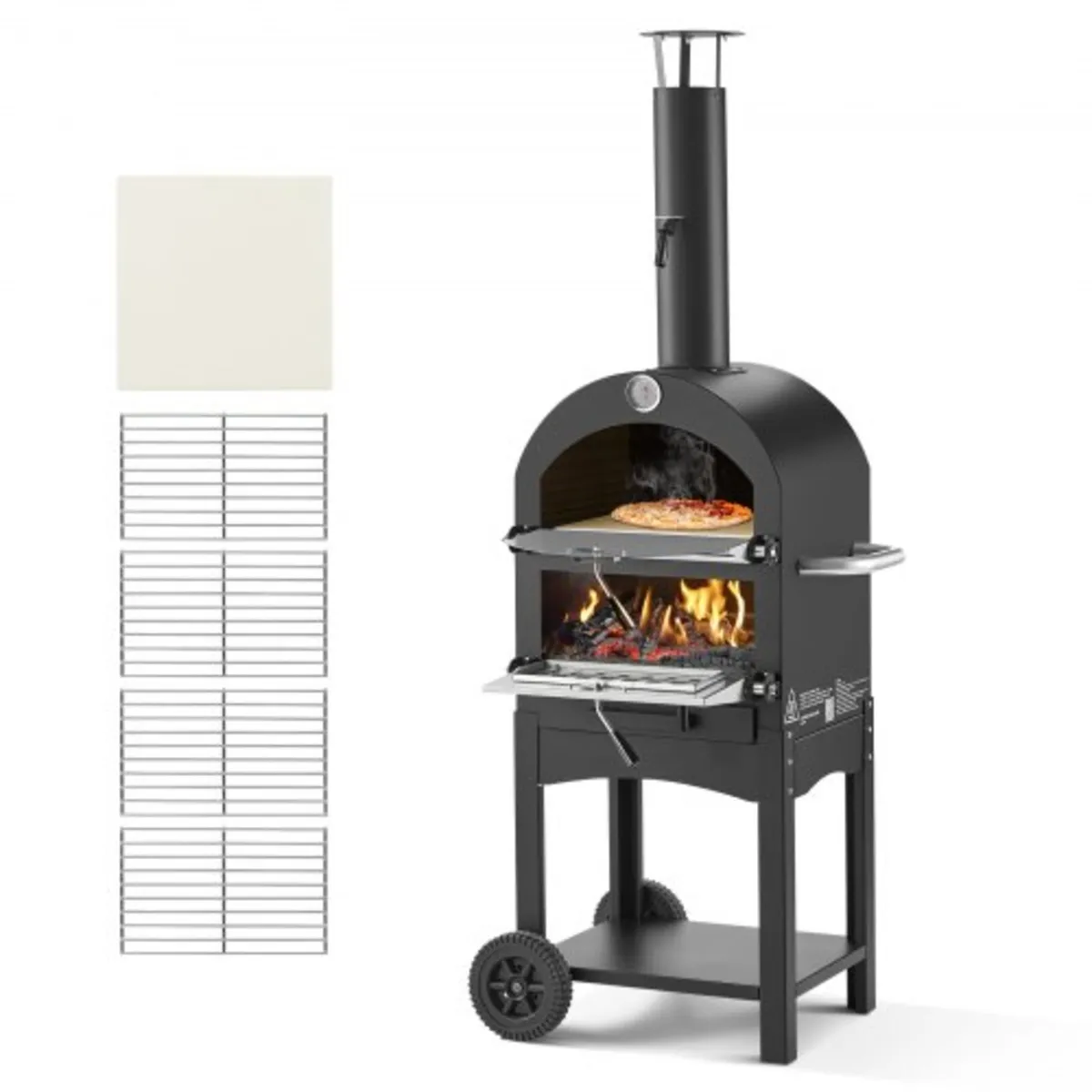 Outdoor Pizza Oven, 12" Pellet Fire Ovens, 2-Layer - Image 1