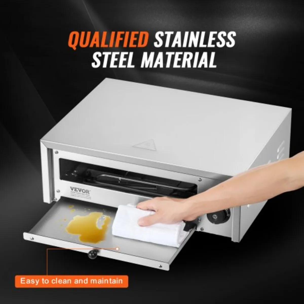 Countertop Electric Pizza Oven, 12-inch, 1500W, 0- - Image 4