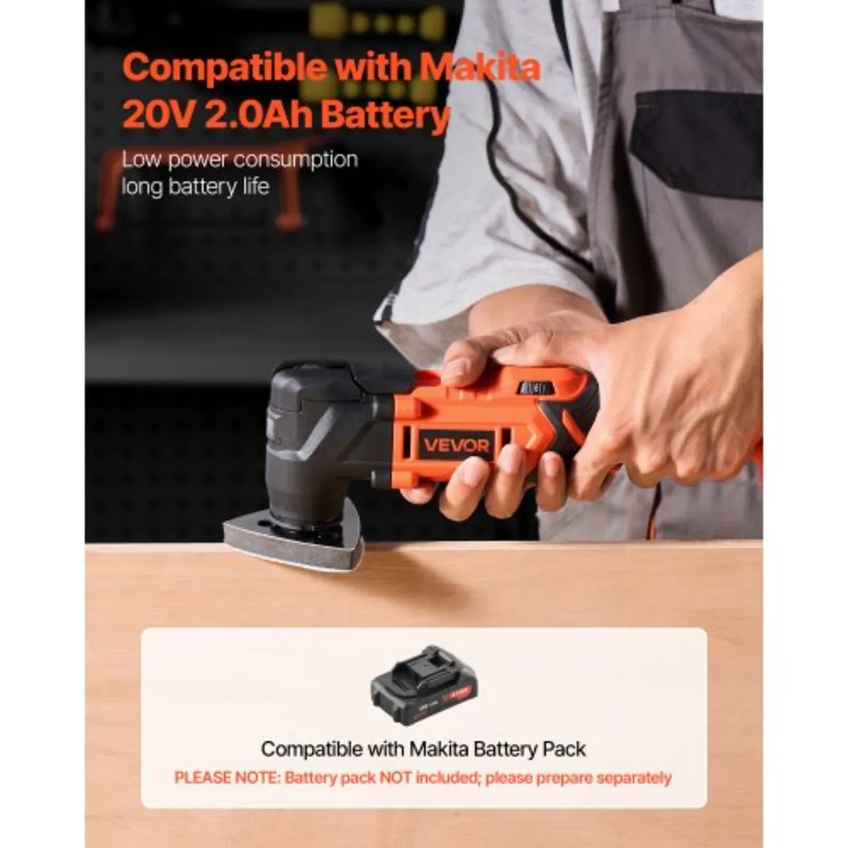 Cordless Oscillating Tool, 20V Multitool Oscillati - Image 2