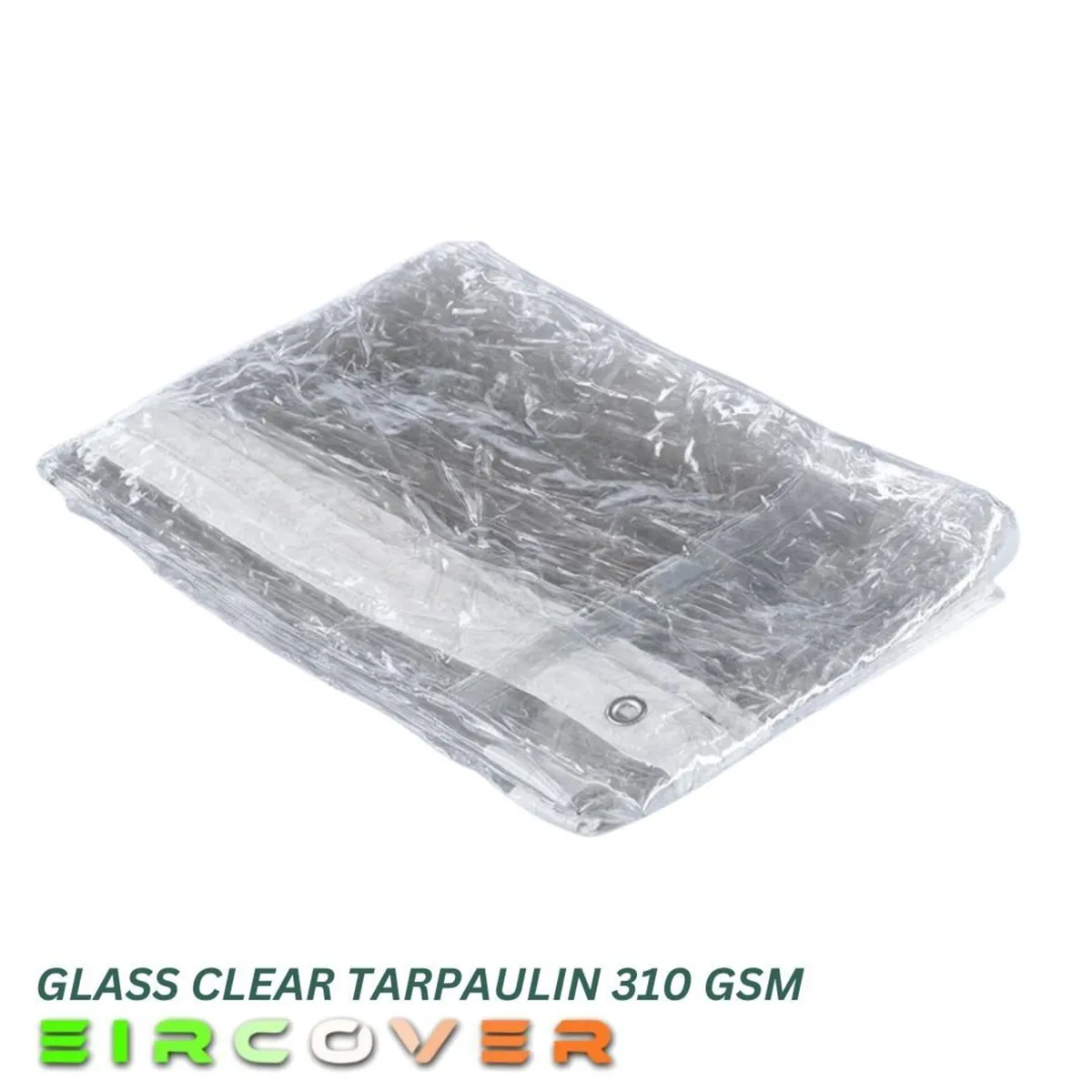 PVC Glass Clear Tarpaulin 2m x 2m (7' -7') 310 gsm - Image 1