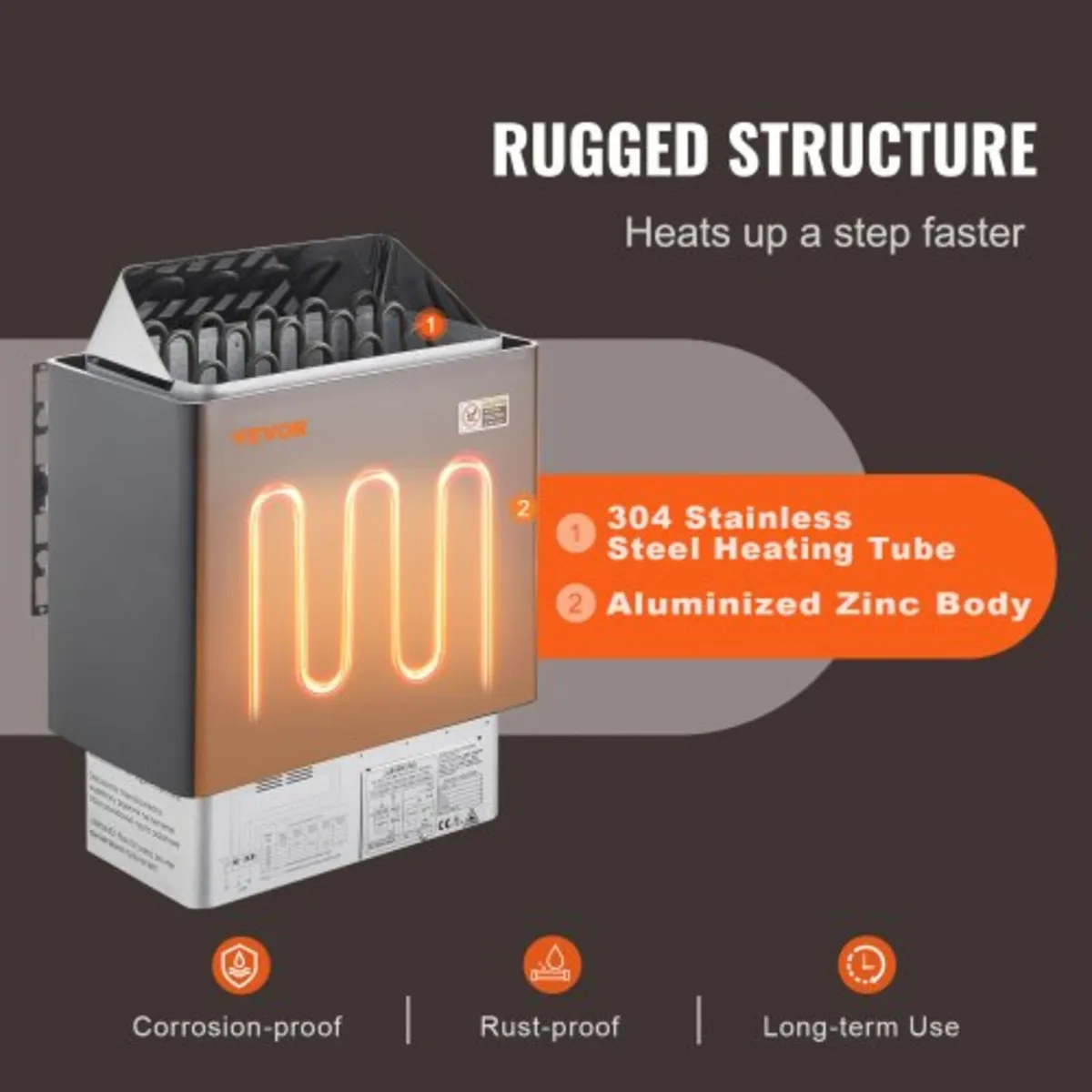 Sauna Heater, 8KW Electric Sauna Stove, 400V 3N Po - Image 2
