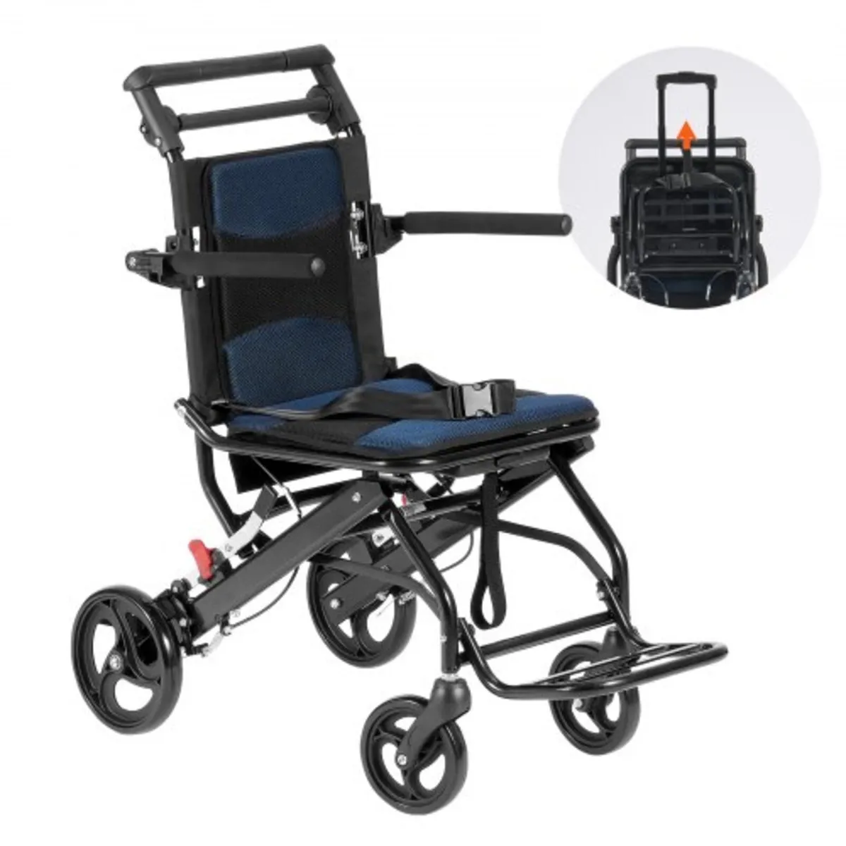 Wheelchair Aluminum Alloy Transport Chair Foldable - Image 1