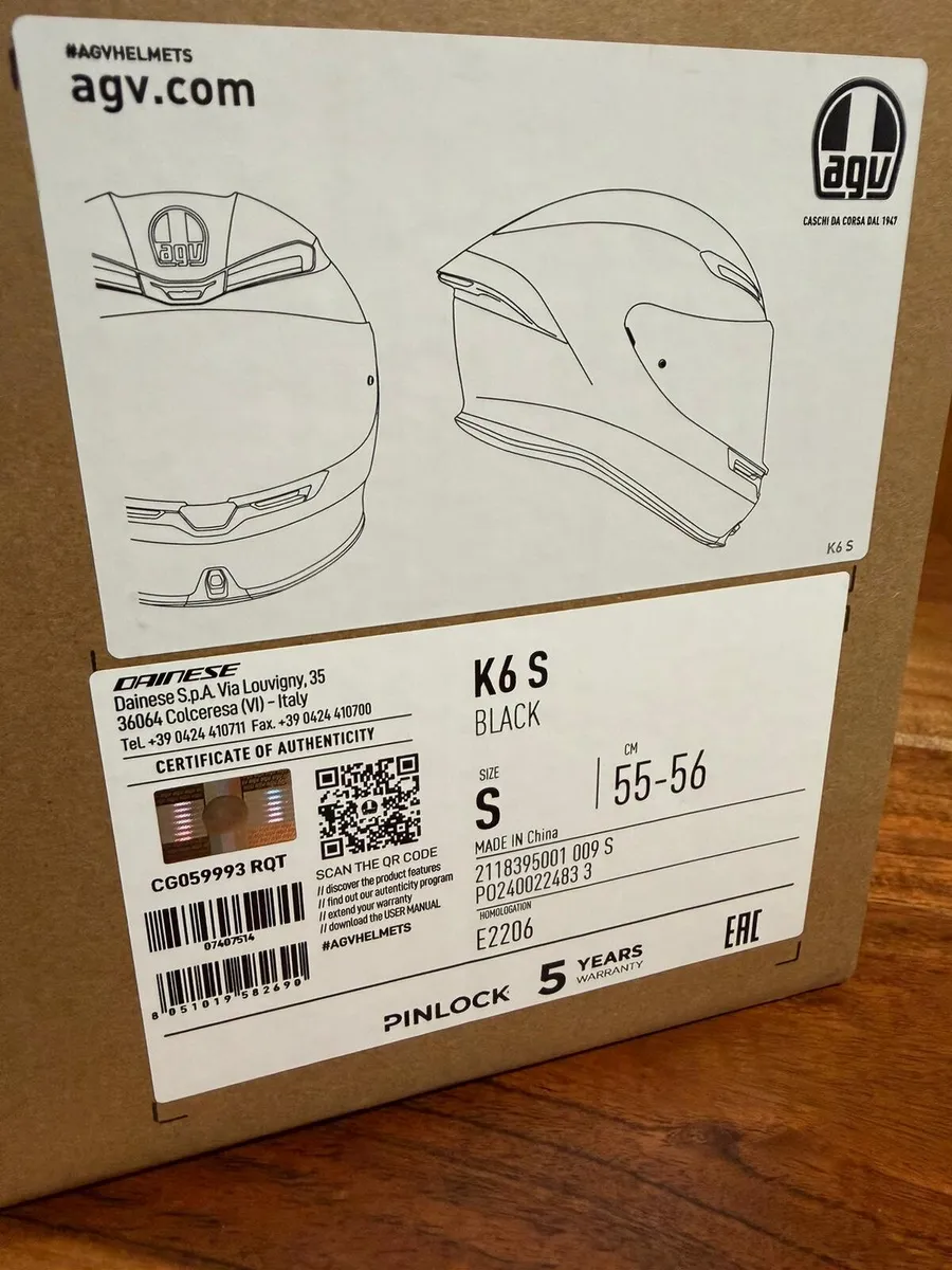 AGV K6 S Helmet & Cardo packtalk edge New - Image 3