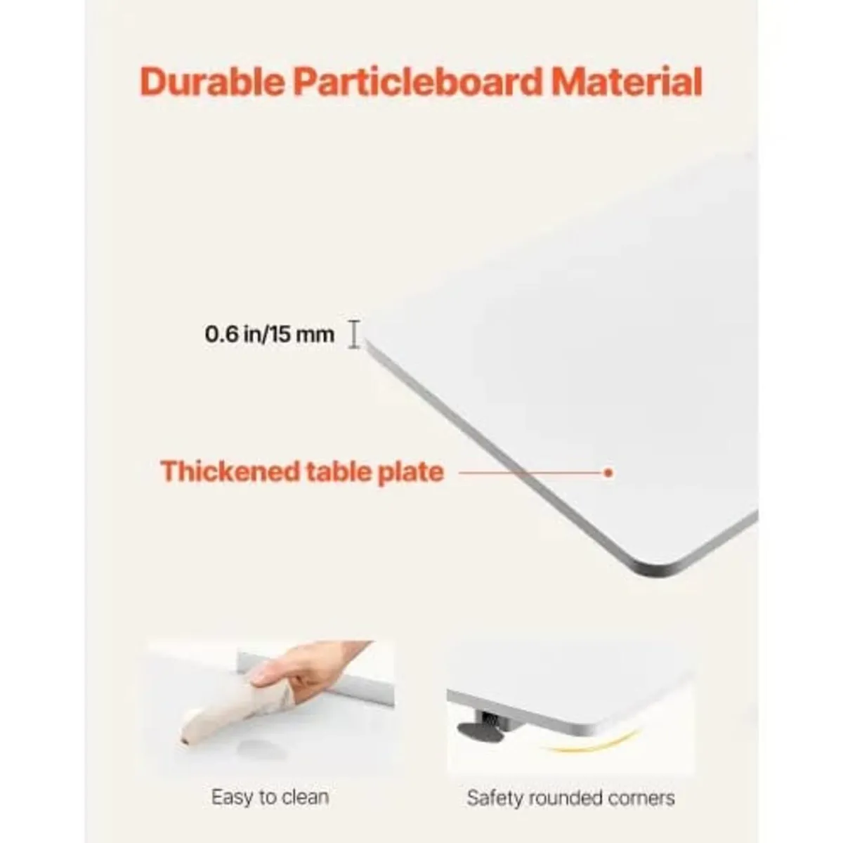 Overbed Table, Mobile Bed Side Table with Flip Des - Image 3