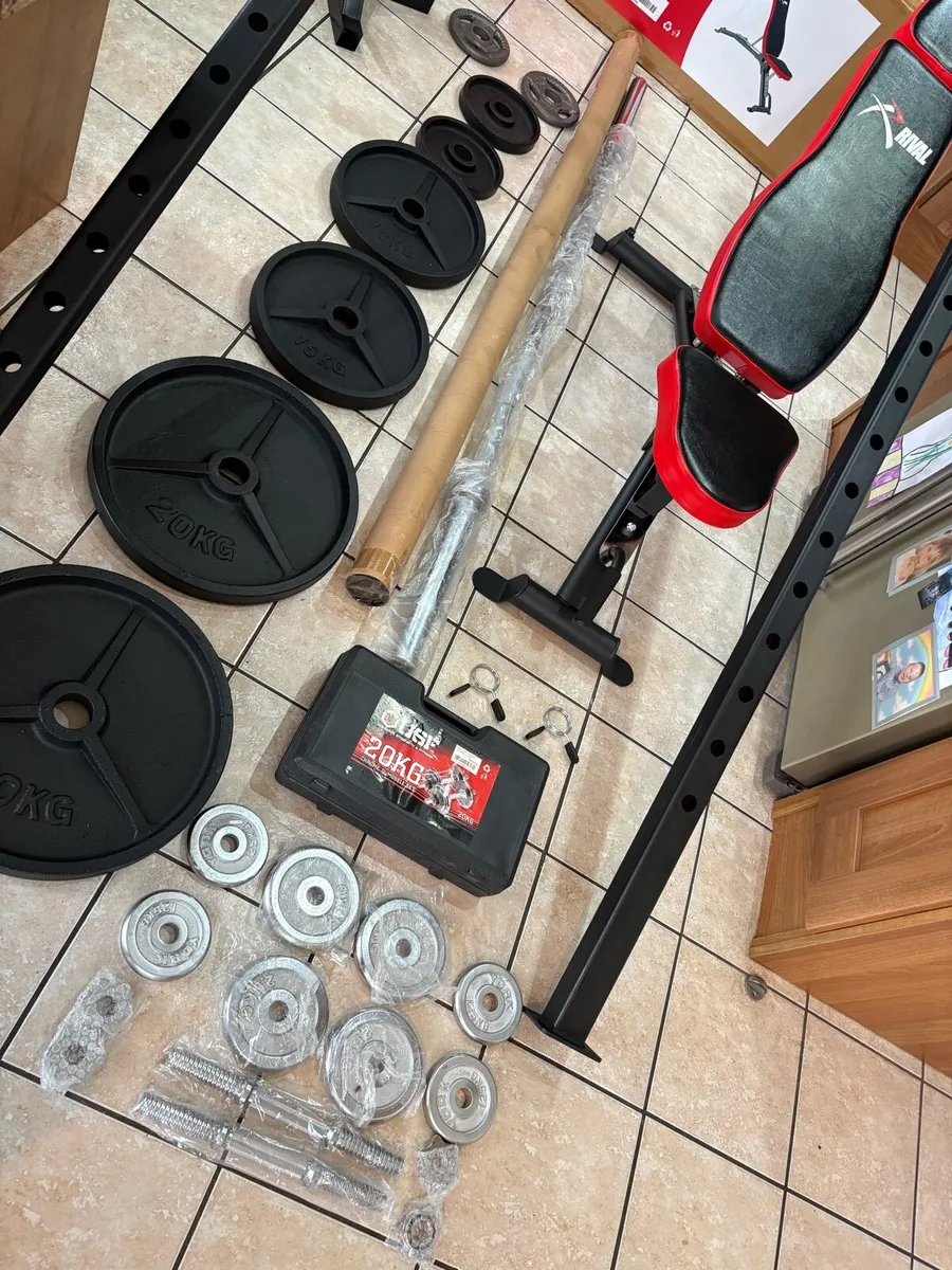 HEAVY GAUGE STEEL GYM SET, RACK ALONE NEW IS 500 E - Image 4