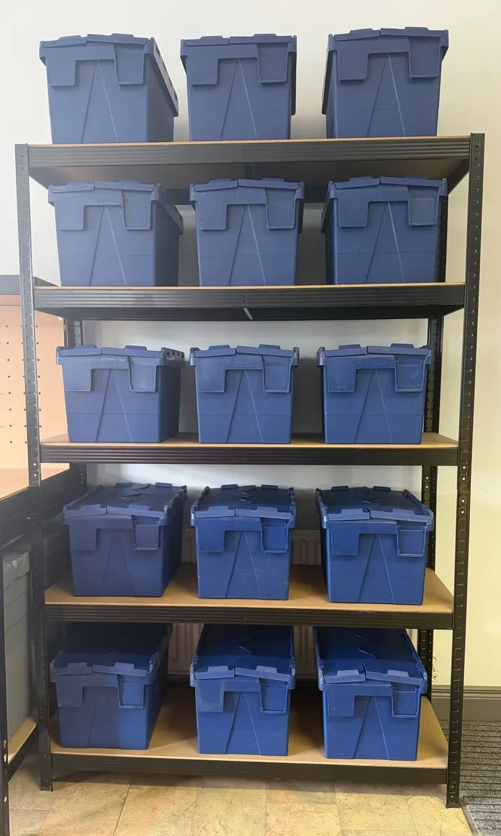 Workshop shelving & boxes - Image 1
