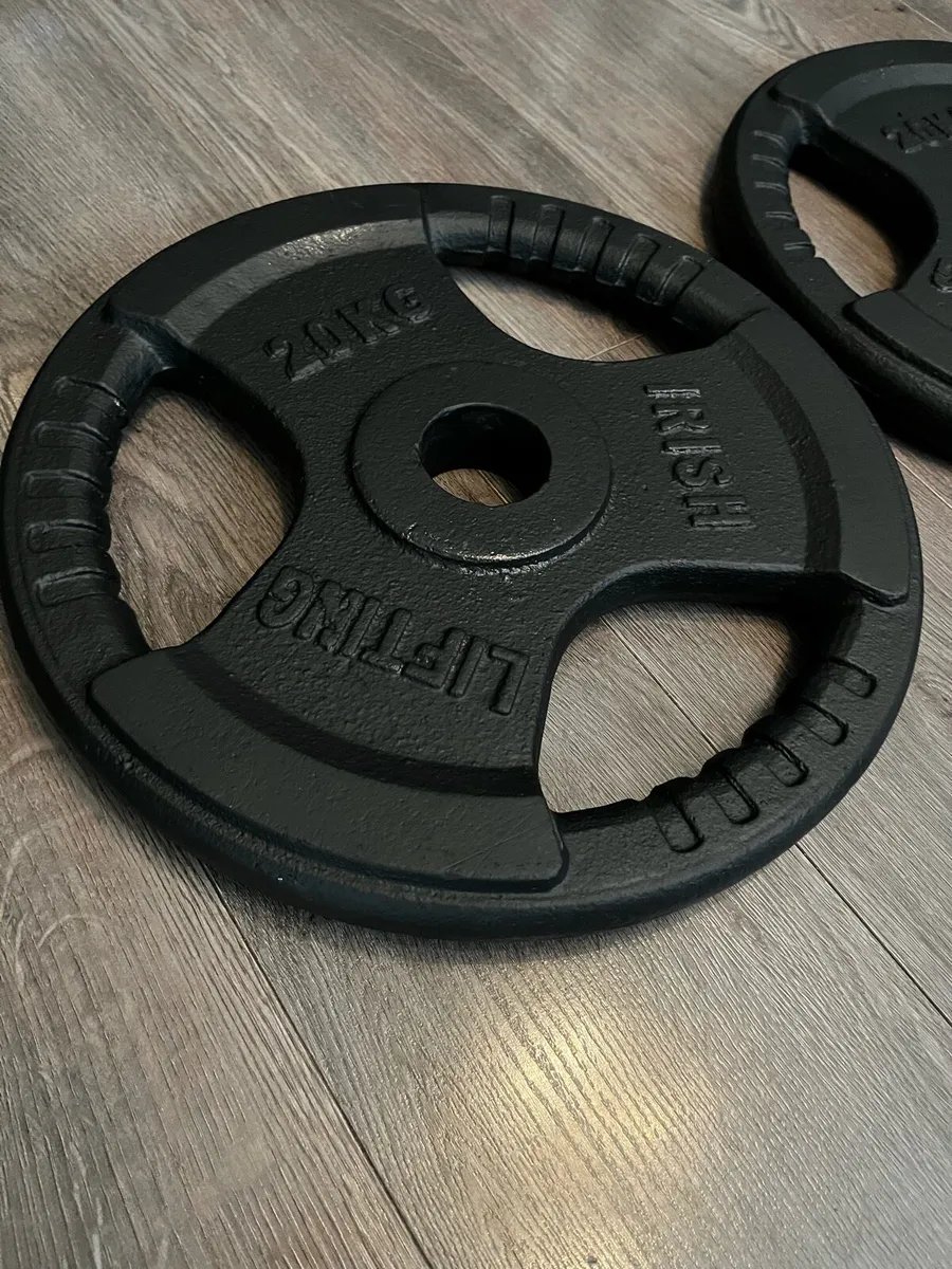 2x20kg,2x5kg Olympic cast iron weight plates - Image 2