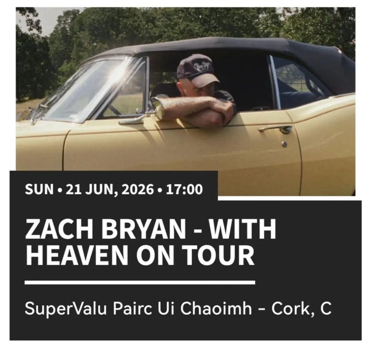 Zach Bryan Tickets + Hotel