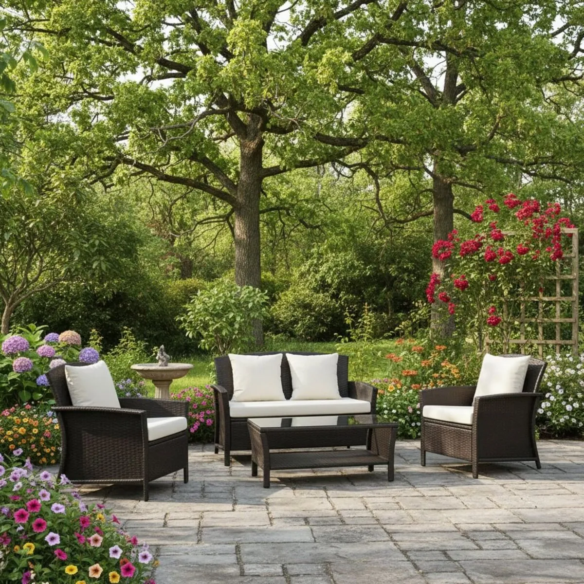 Newport Garden Set + Table - Free  & Fast Delivery - Image 1