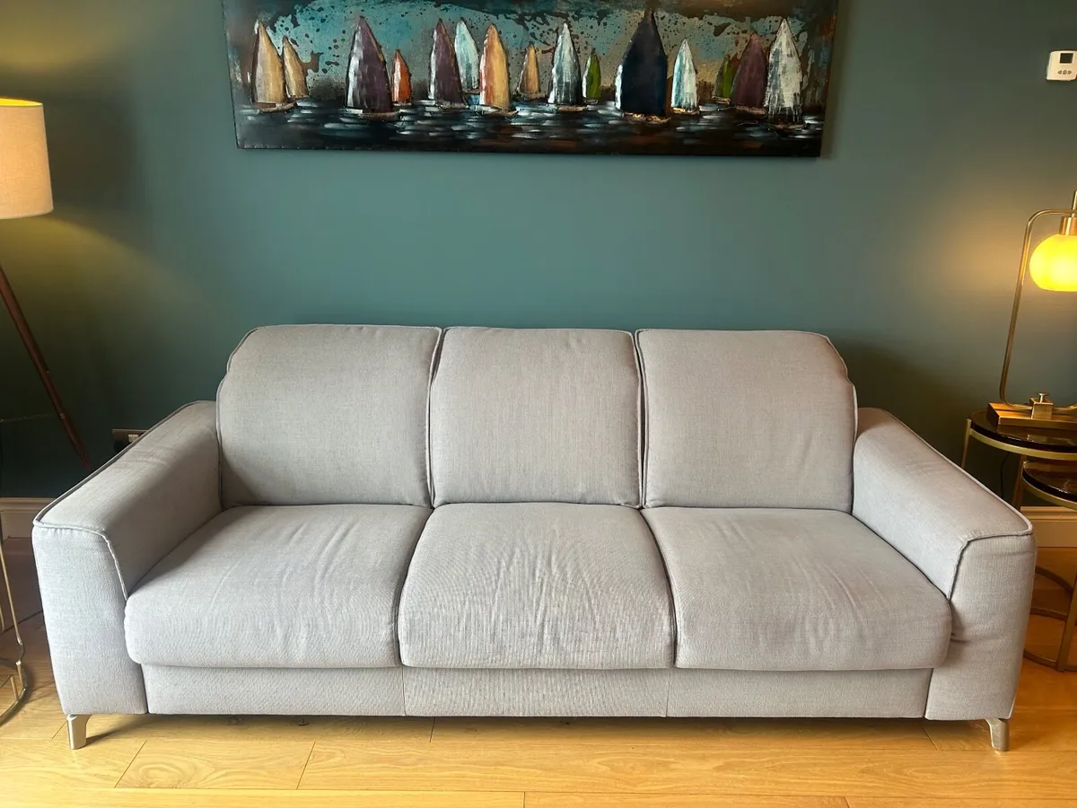 Large grey fabric sofa, excellent condition - Image 3