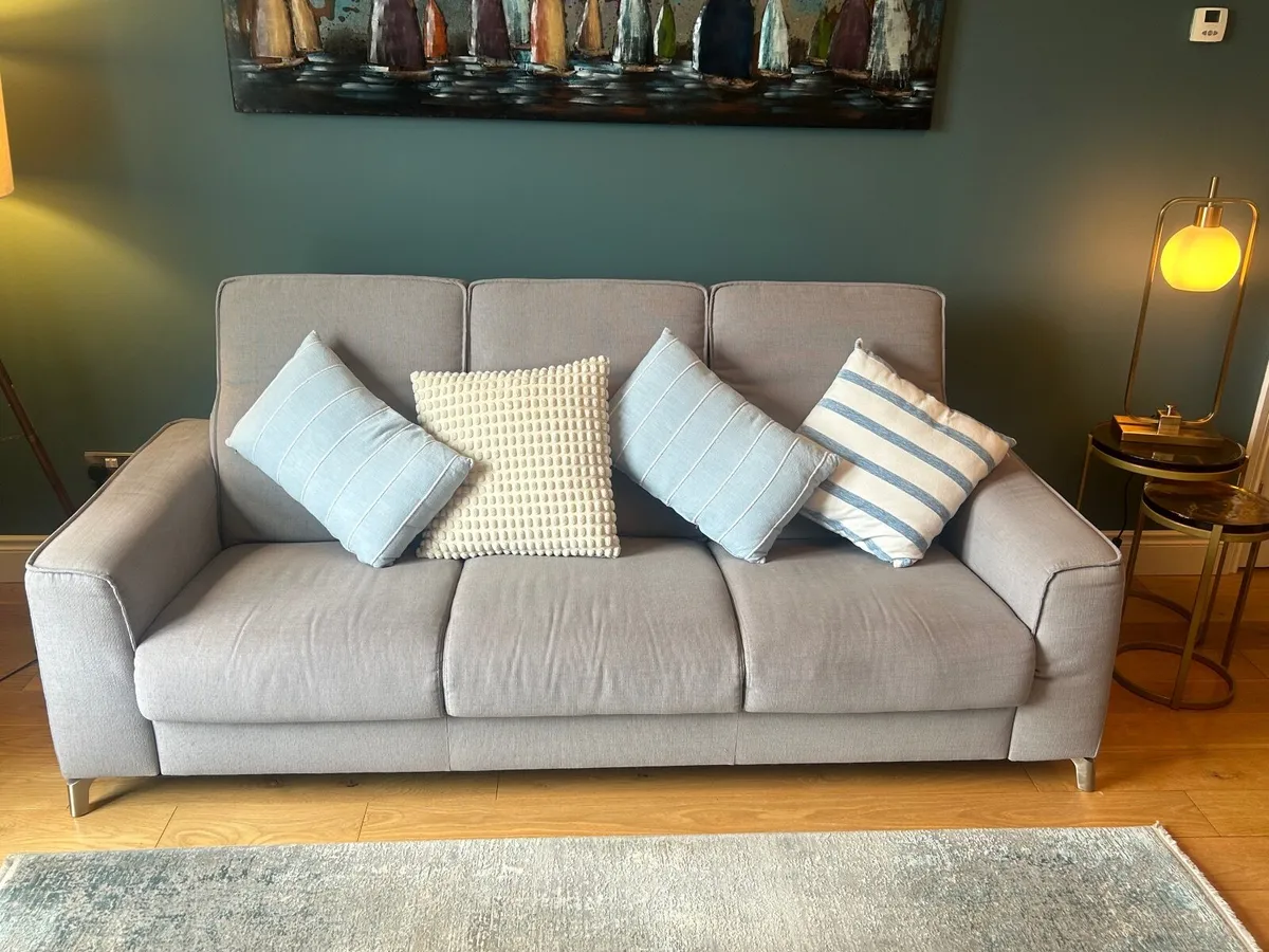 Large grey fabric sofa, excellent condition - Image 1