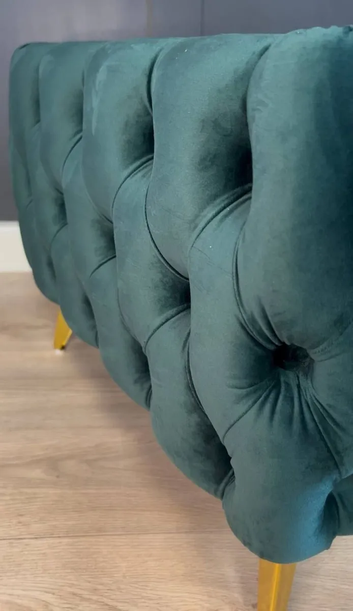 Chesterfield Coffee Table Velvet Rectangle 83x63 - Image 2