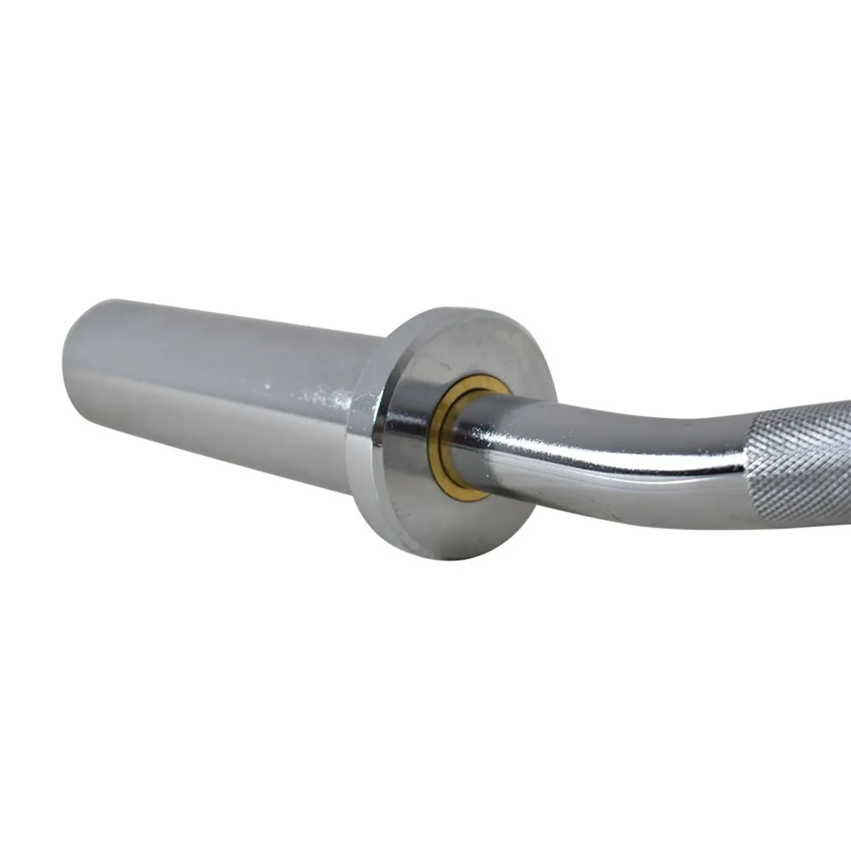 4 Foot Olympic EZ Curl Barbell with Spring Collars - Image 3