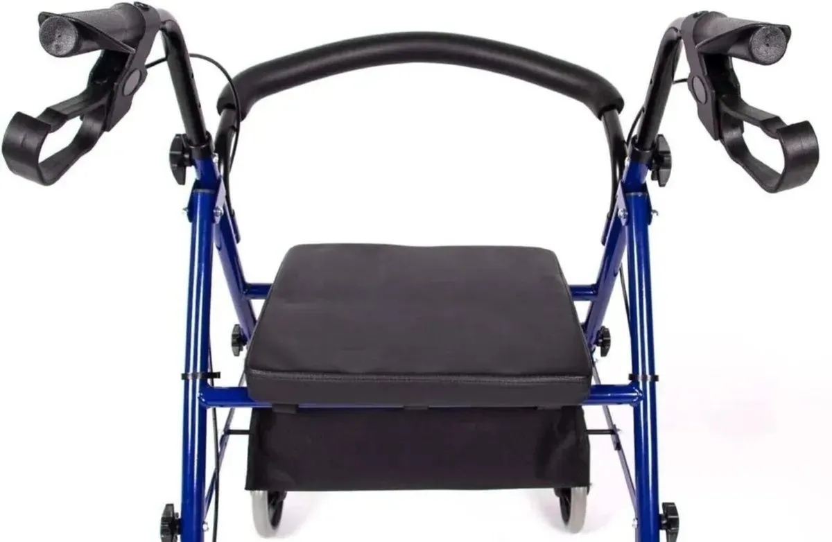 Rollator Walker w/ Tray & Basket Easy Fold - Image 4