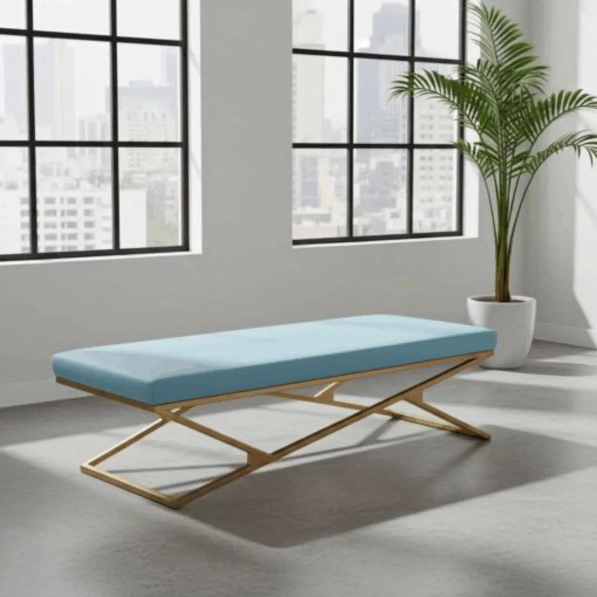 Luxury Eco Leather Bench – 160cm Long - Image 1