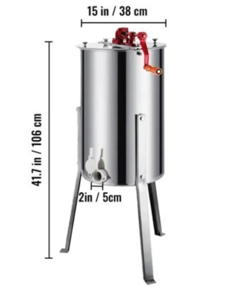 Honey Extractor Large Stainless Steel - Image 1