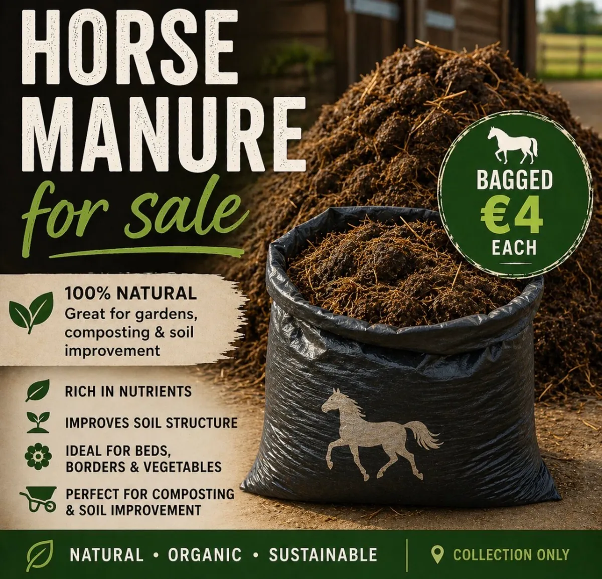 Horse manure