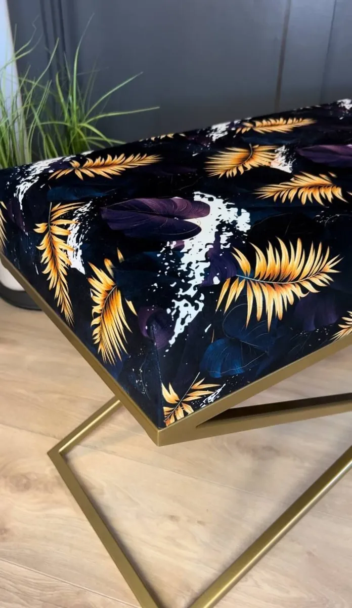 Midnight Fern X-Frame Bench - Image 2