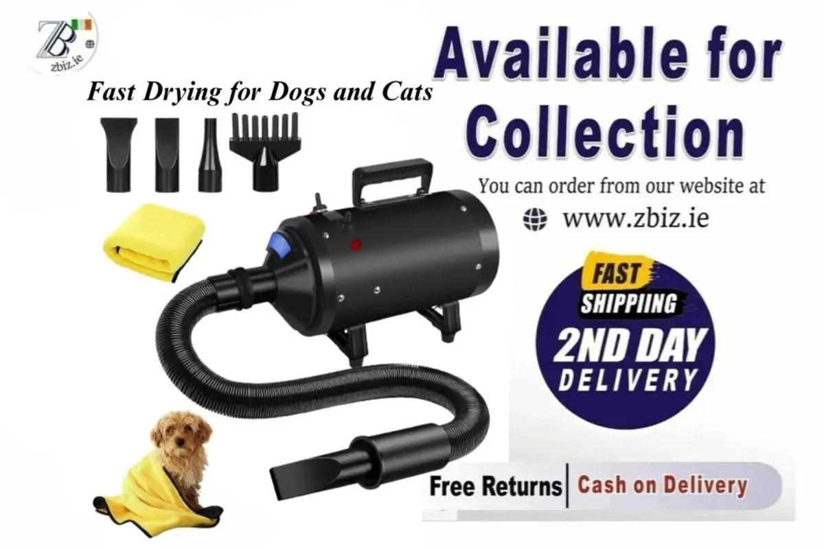 2800W Pet Hair Dryer Blaster for Dogs Fast Dry - Image 1