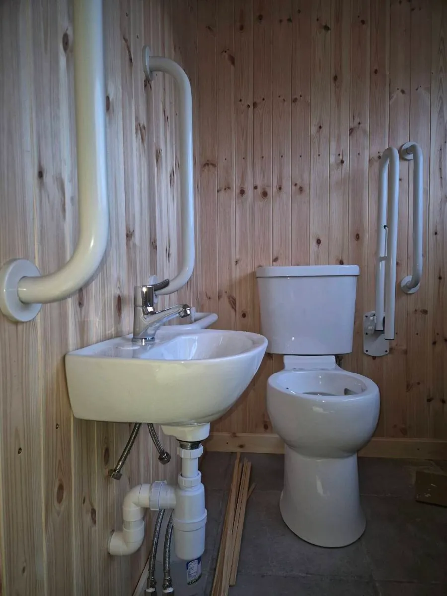 Disabled toilet, sink and handrails - Image 2