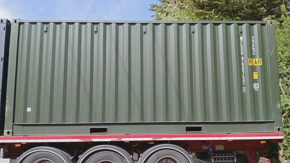 20FT Open Side Shipping Container Green - Image 2