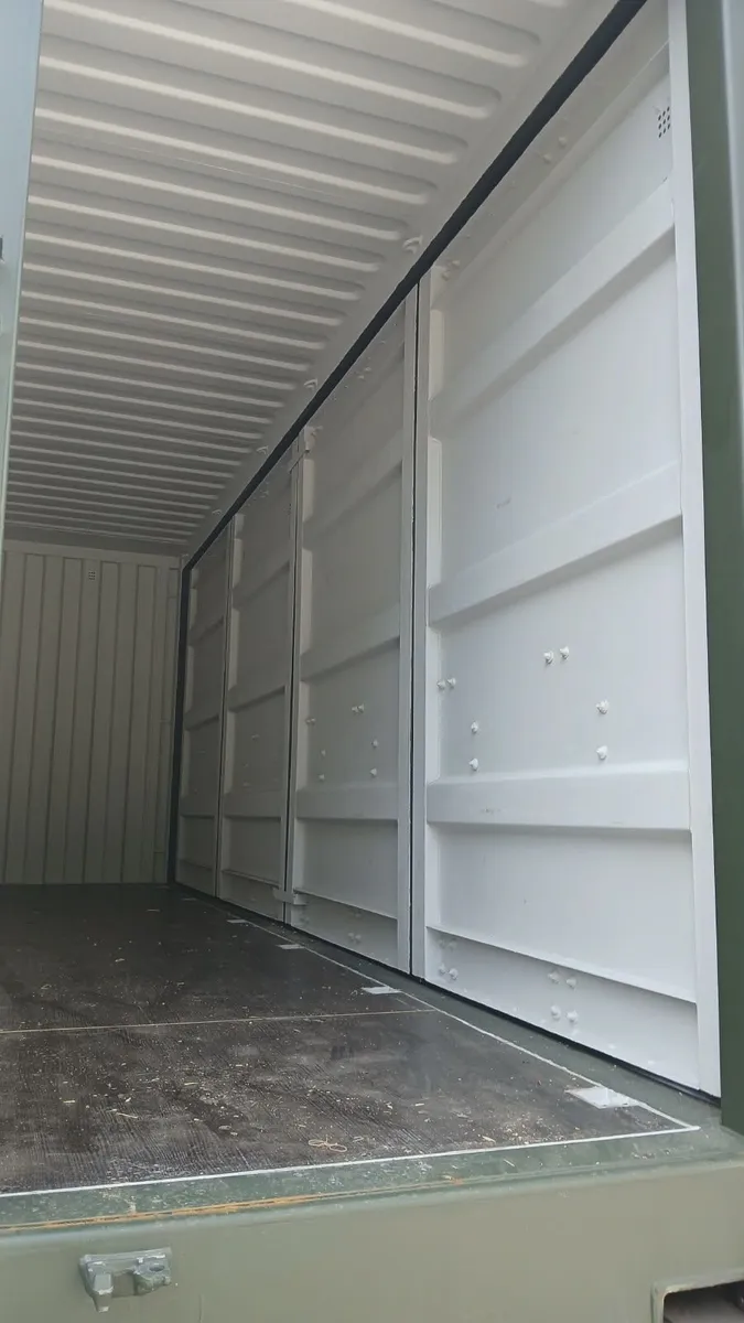 20FT Open Side Shipping Container Green - Image 3