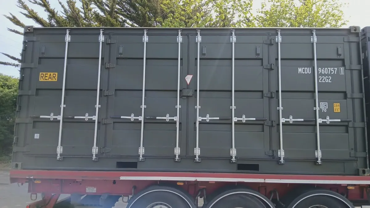 20FT Open Side Shipping Container Green - Image 4