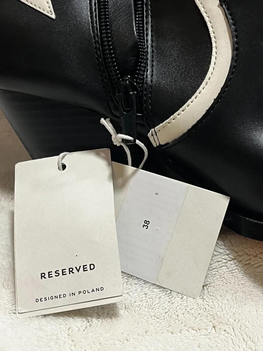 Reserved Black & Cream Cowboy Boots Size EU 38 – W - Image 2