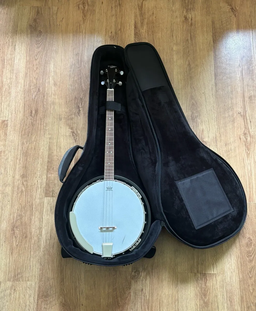 4 string Banjo & case - Image 3