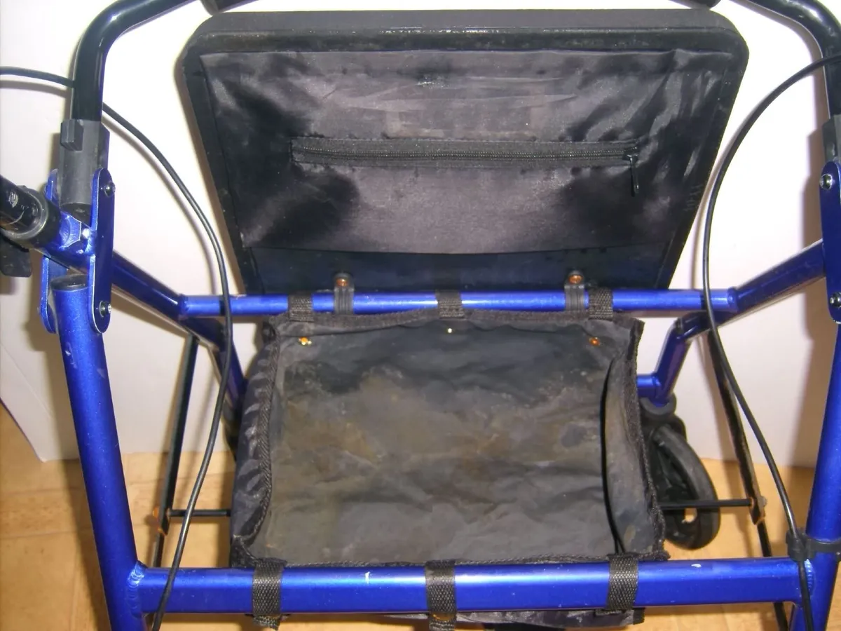 Mobility Rollator Walker + storage, brakes - Image 3