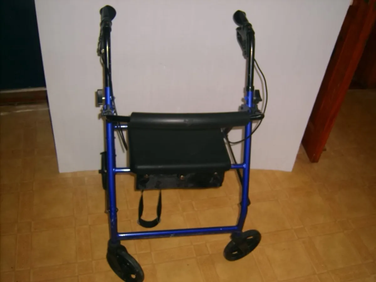 Mobility Rollator Walker + storage, brakes - Image 1
