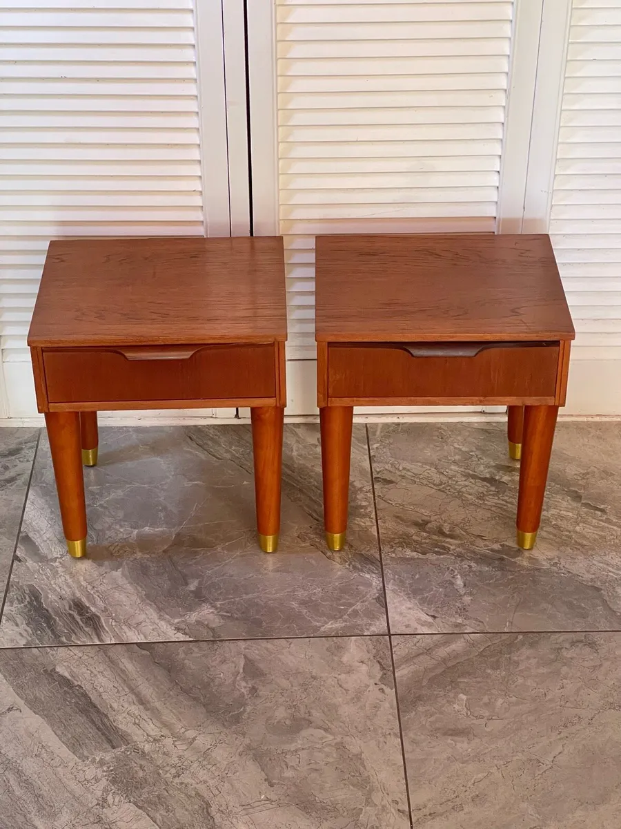 Mid century bedside cabinets - Image 1
