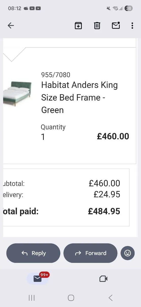 King size bed frame - Image 3