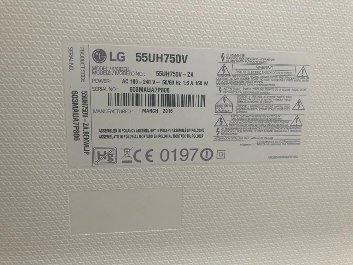 55" Ultra HD, LG 4k Smart TV - for sale - Image 4
