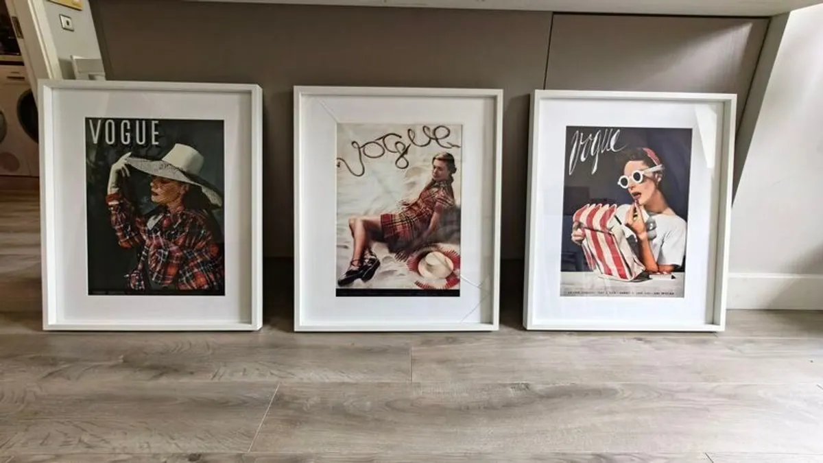 Set of 3 Vintage Vogue Cover Framed Prints - Image 2