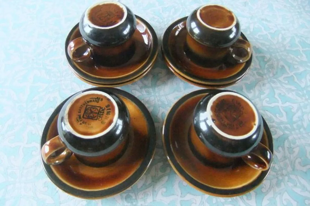 Rare Celtic Ennis pattern Coffee Cups & Saucers - Image 2