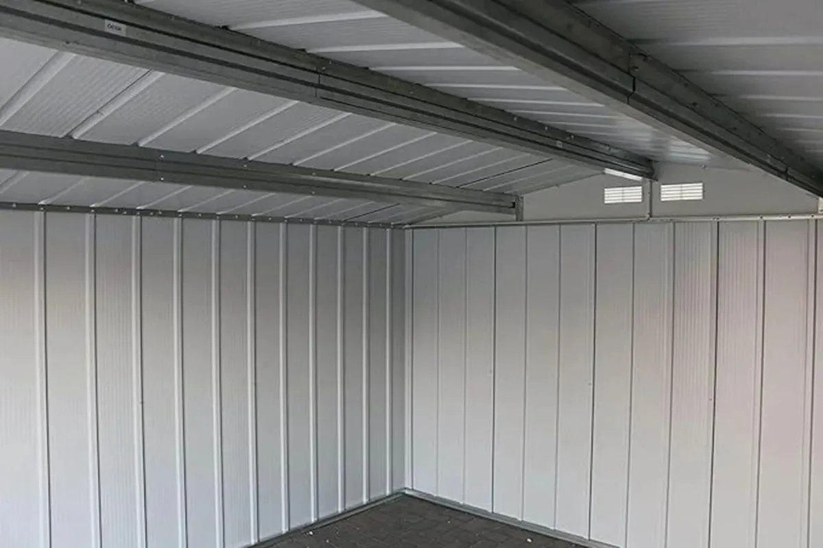 10×12 ECO Steel Garden Shed – Green or Grey - Image 4