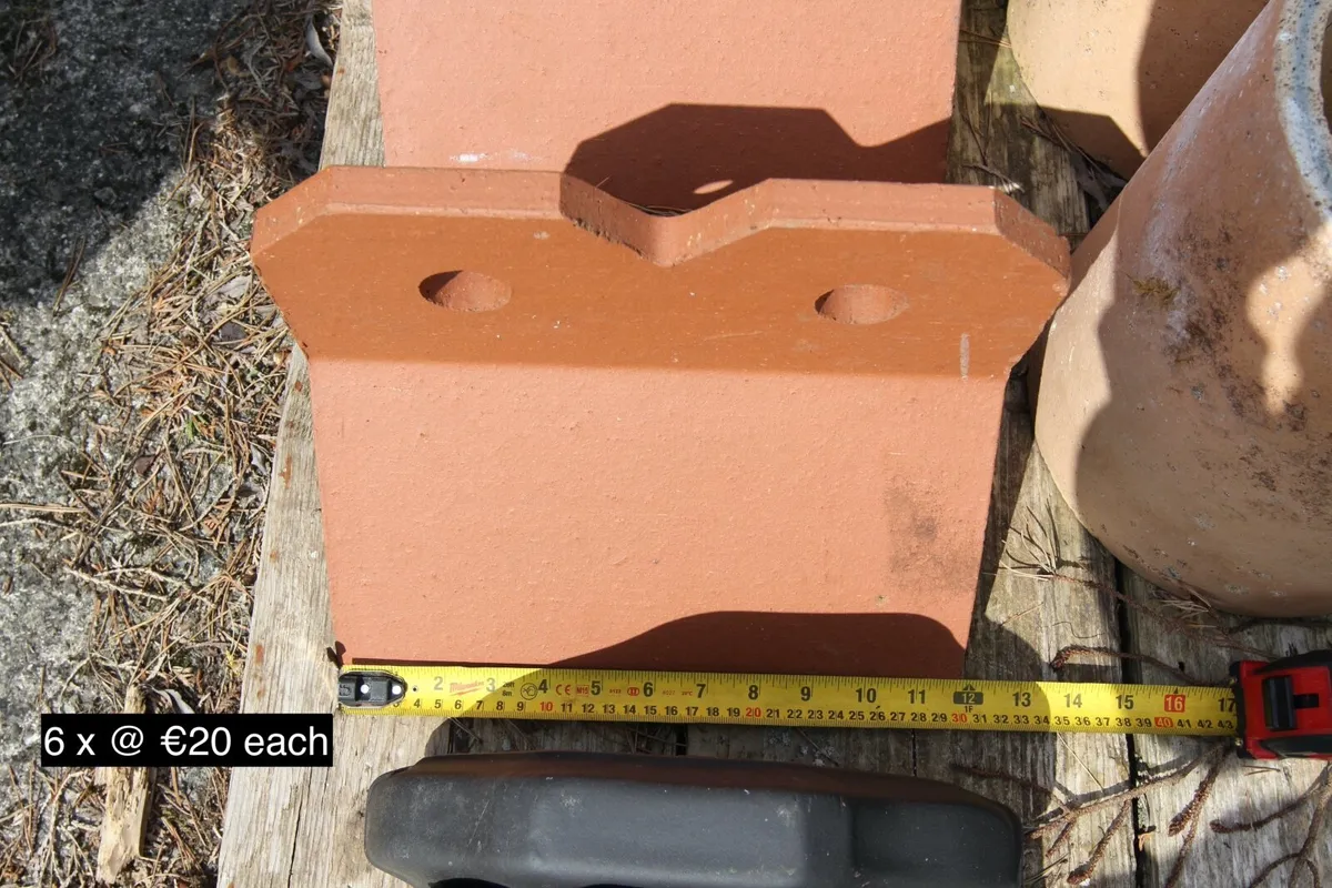 Two Hole Crested Ridge Tiles + Clay Chimney Flues - Image 2
