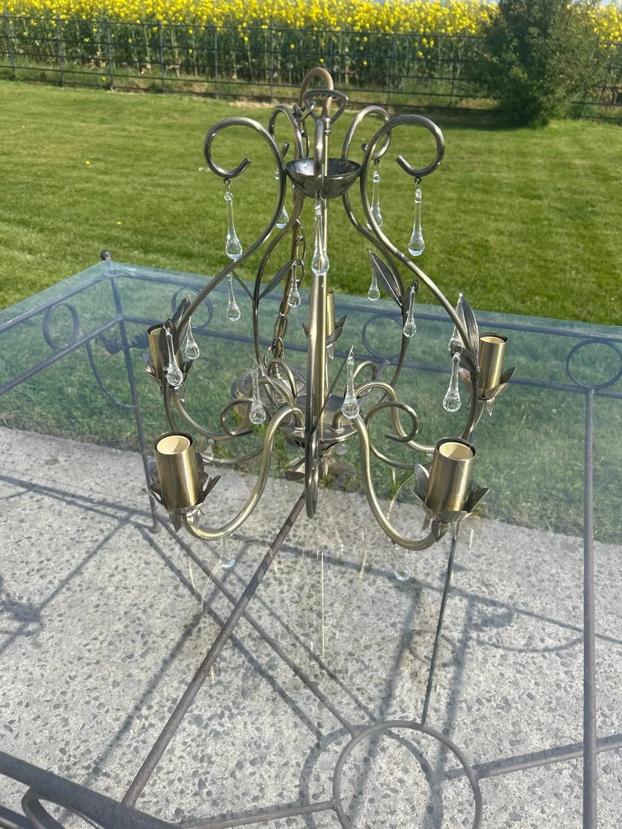 5 bulb chandelier - Image 1