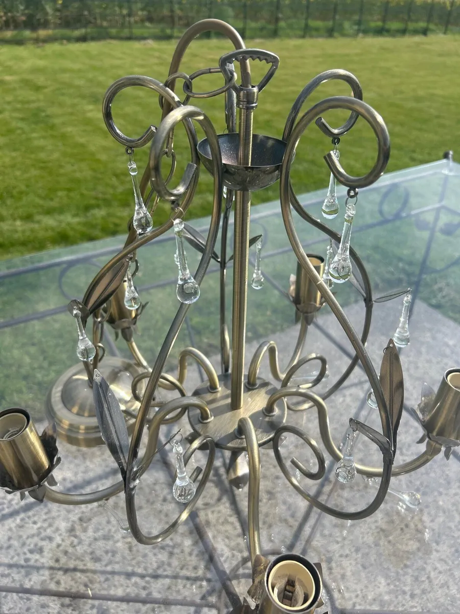 5 bulb chandelier - Image 2