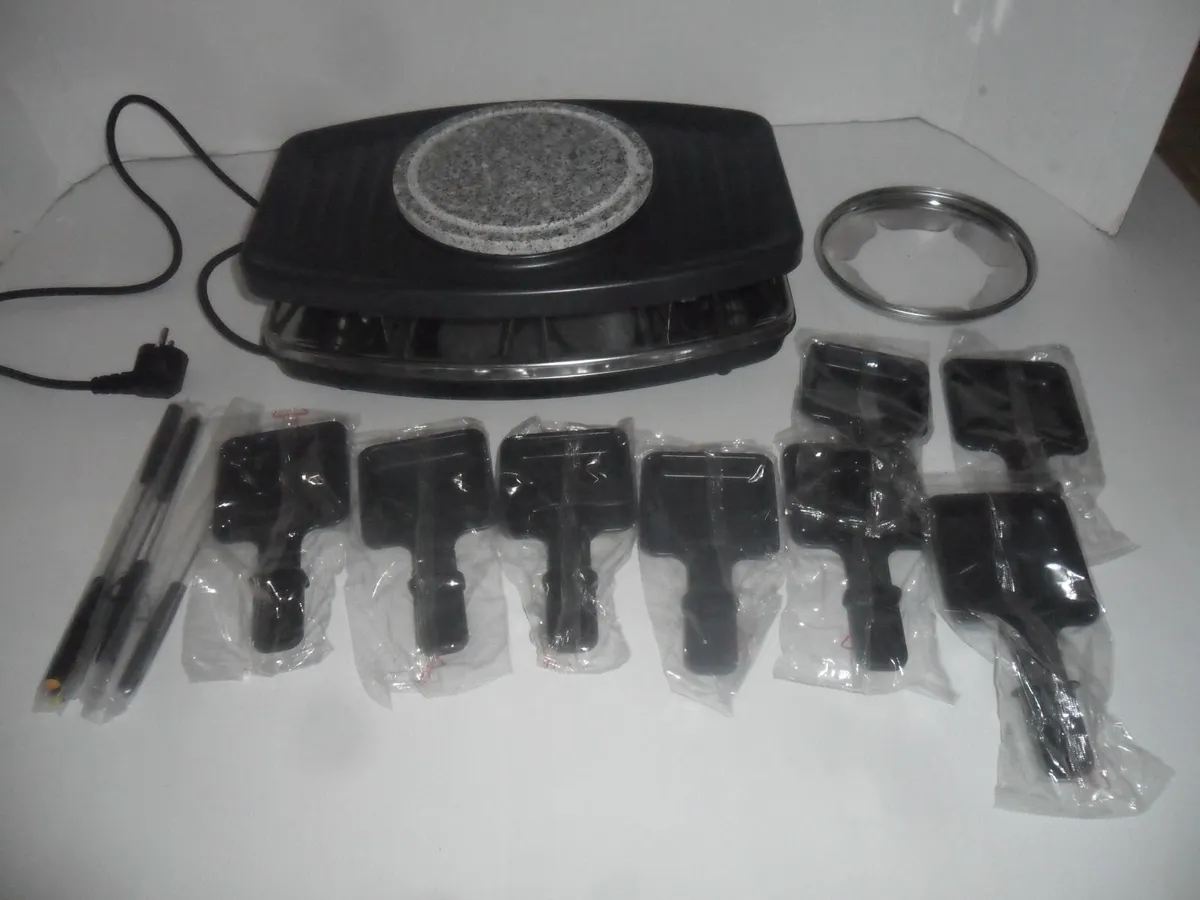raclette grill with natural stone - Image 1