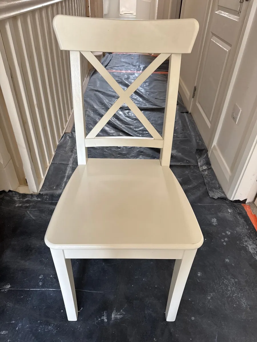 6 x IKEA ROSENTORP White Chairs - Image 2