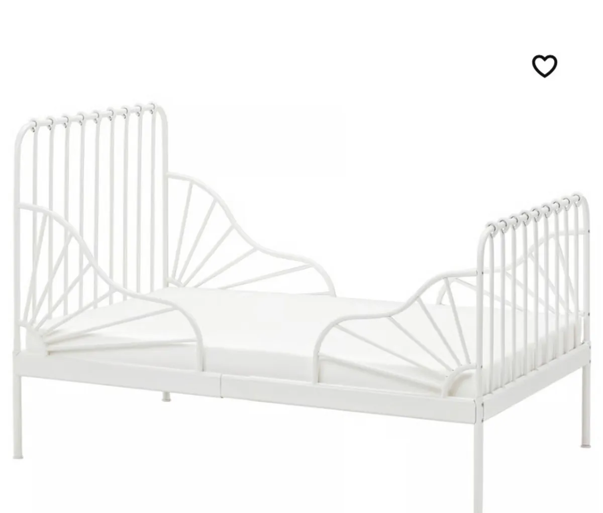 White IKEA Minnen kids bed