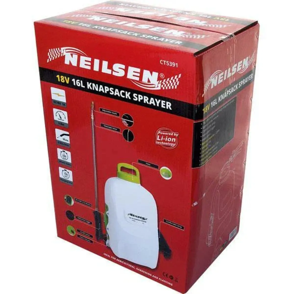 16L Cordless Electric Garden Sprayer 18V - Image 4